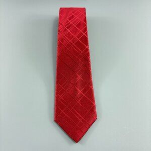 Alfani Red Plaid Men's Tie 3 1/2" x 61"